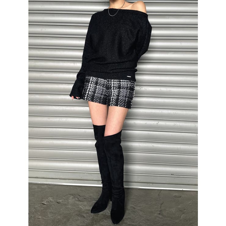 プレート付ワンショルラメニットトップス | EGOIST | 詳細画像5 