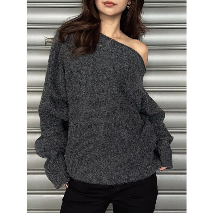 プレート付ワンショルラメニットトップス | EGOIST | 詳細画像8 