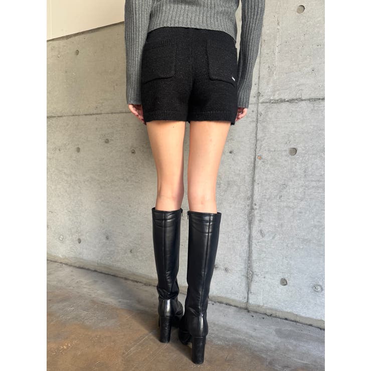 プレート付ラメニットショートパンツ | EGOIST | 詳細画像3 