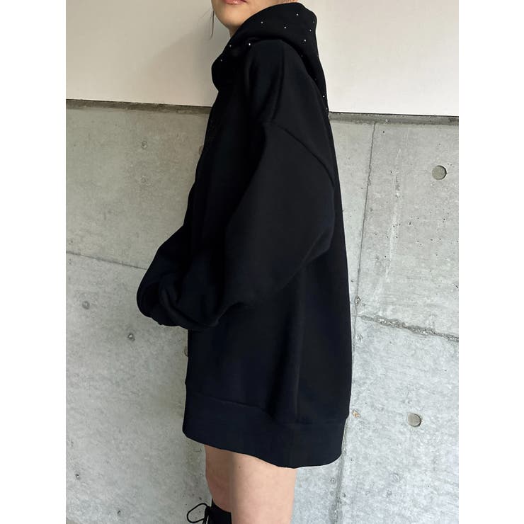 ラインストーンフードトップス | EGOIST | 詳細画像3 