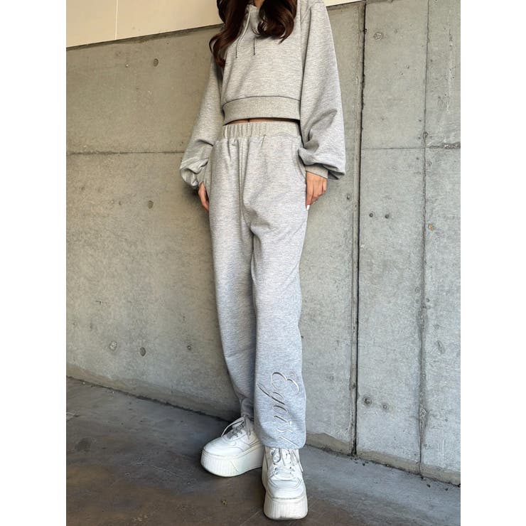 裾ロゴラメ裏毛パンツ | EGOIST | 詳細画像12 