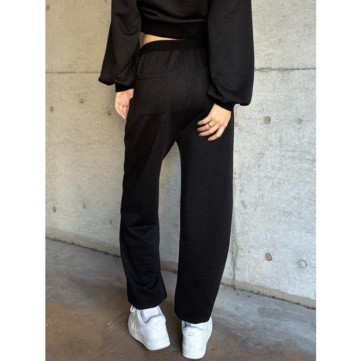 裾ロゴラメ裏毛パンツ | EGOIST | 詳細画像2 