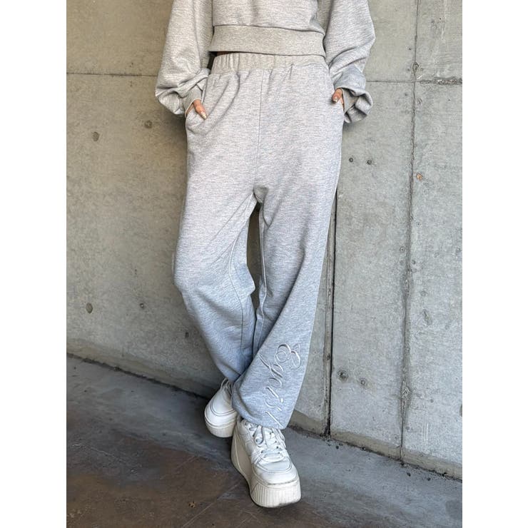 裾ロゴラメ裏毛パンツ | EGOIST | 詳細画像4 