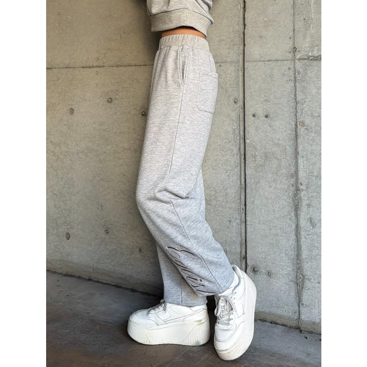 裾ロゴラメ裏毛パンツ | EGOIST | 詳細画像6 