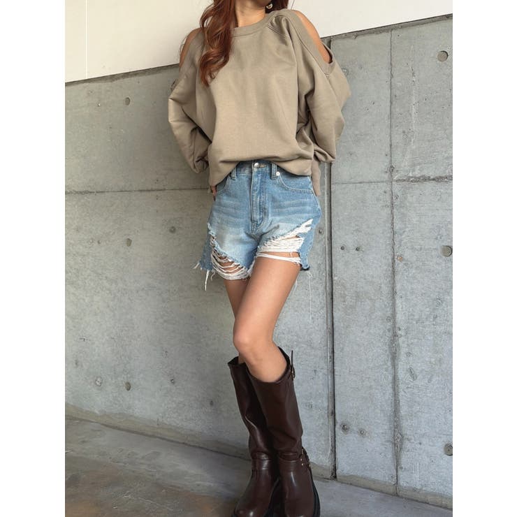 オープンショルダー裏毛トップス | EGOIST | 詳細画像20 