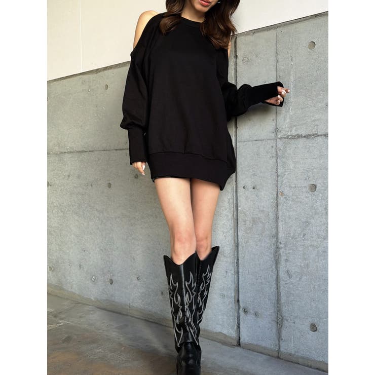 オープンショルダー裏毛トップス | EGOIST | 詳細画像5 