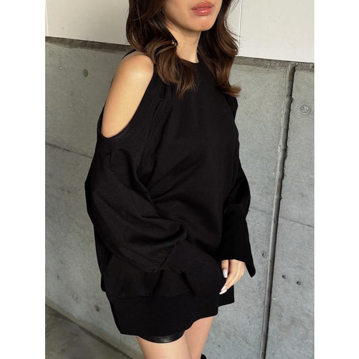 オープンショルダー裏毛トップス | EGOIST | 詳細画像1 