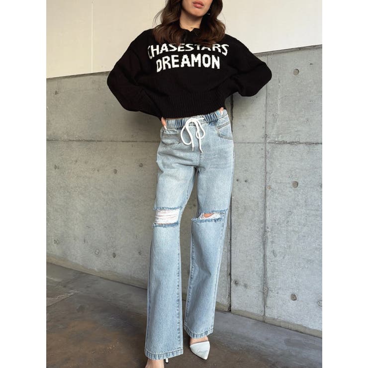 ロゴフード短丈ニットトップス | EGOIST | 詳細画像12 