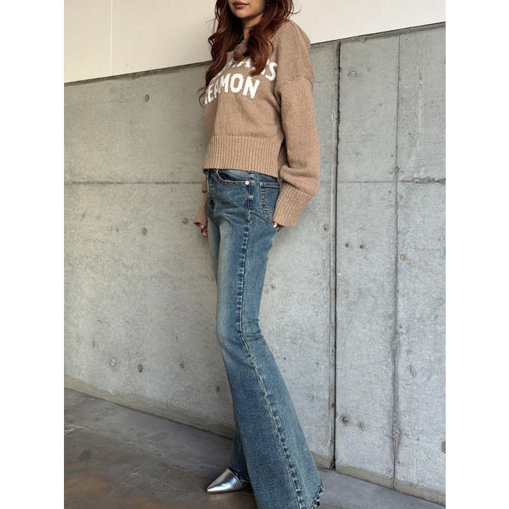 ロゴフード短丈ニットトップス | EGOIST | 詳細画像16 