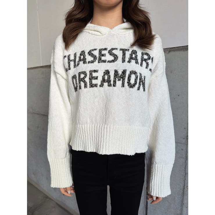 ロゴフード短丈ニットトップス | EGOIST | 詳細画像18 