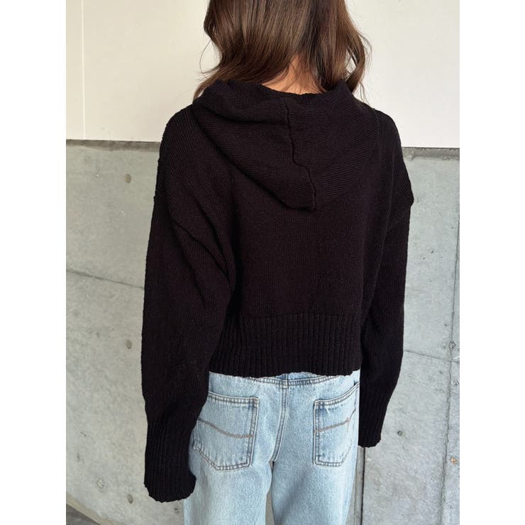 ロゴフード短丈ニットトップス | EGOIST | 詳細画像6 