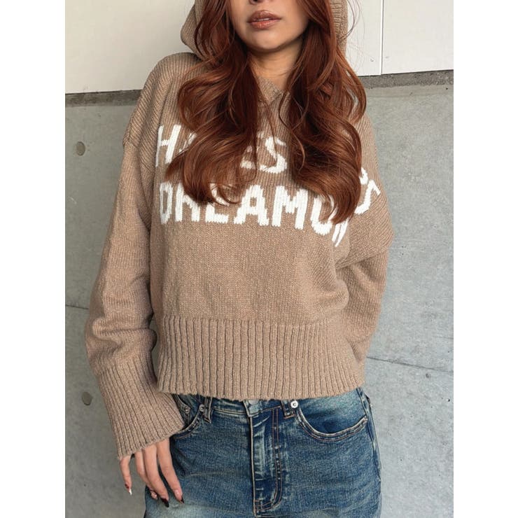 ロゴフード短丈ニットトップス | EGOIST | 詳細画像8 