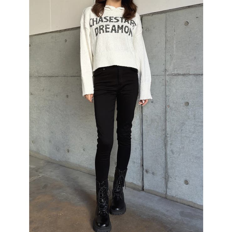 ロゴフード短丈ニットトップス | EGOIST | 詳細画像9 