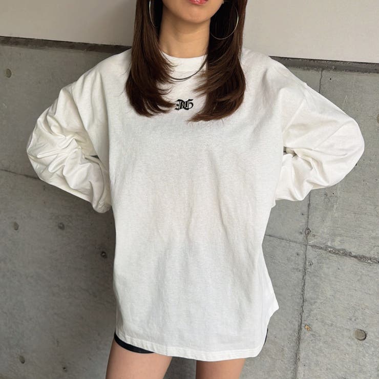 フロント刺繍ユニセックスロンT | EGOIST | 詳細画像3 