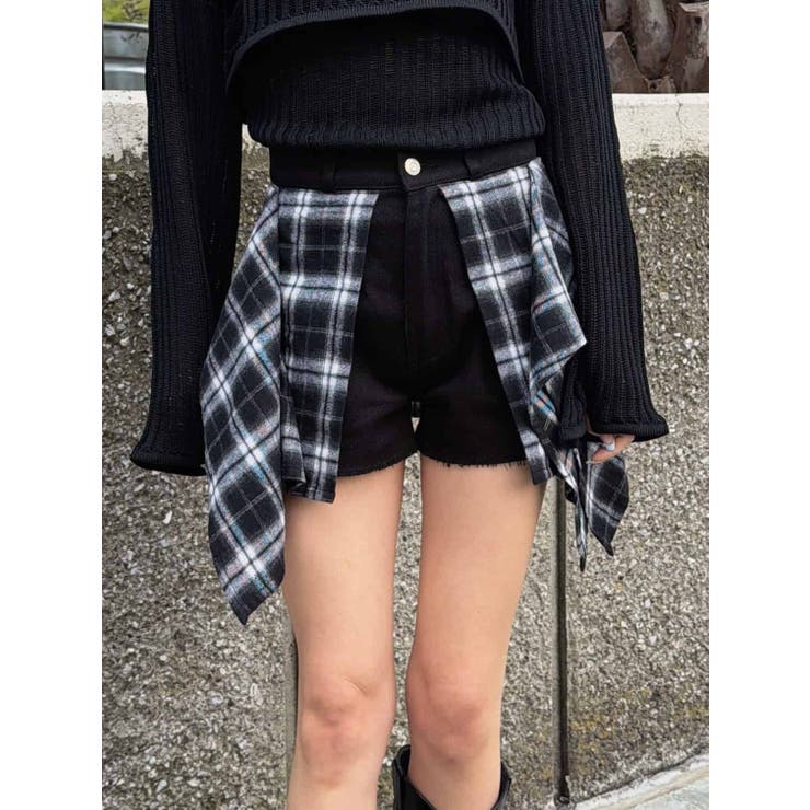 ブラック | チェックシャツドッキングツイルSPT | EGOIST