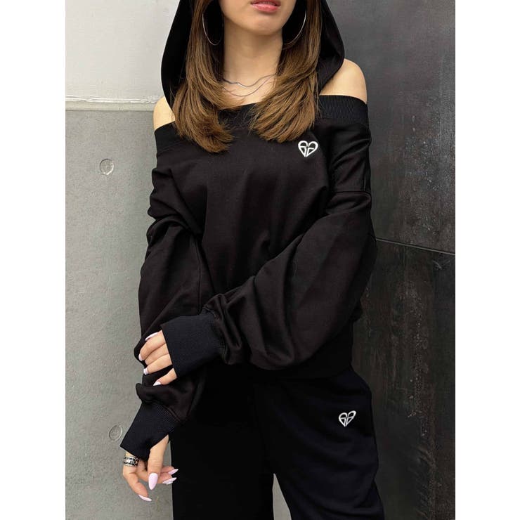 ハートロゴオフショル裏毛TOP | EGOIST | 詳細画像2 