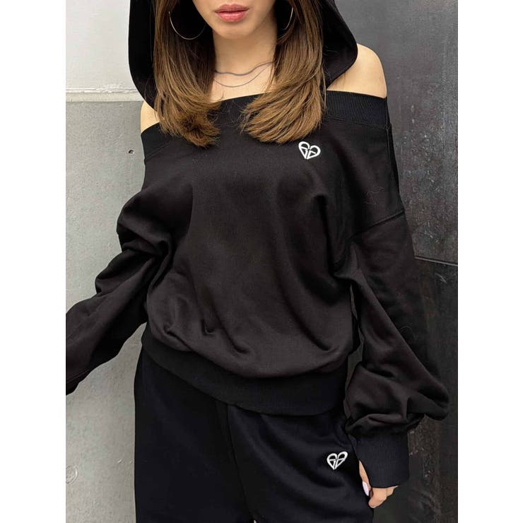 ハートロゴオフショル裏毛TOP | EGOIST | 詳細画像3 