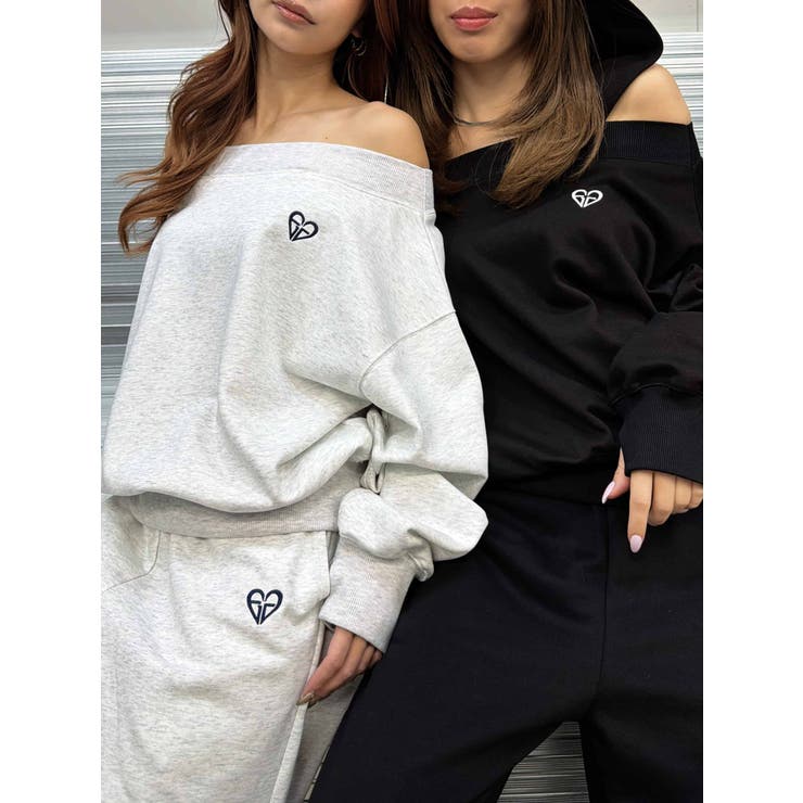 ハートロゴオフショル裏毛TOP | EGOIST | 詳細画像8 