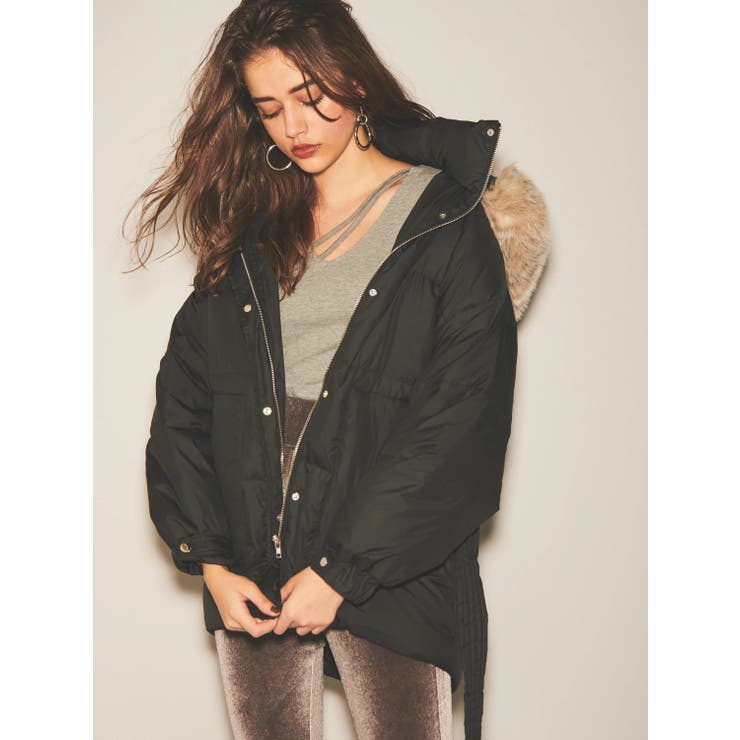 自由区　ダウンコート　ベルト付き　ボリューム　ブラック　40 楽天市場】自由区 ダウンコートの通販