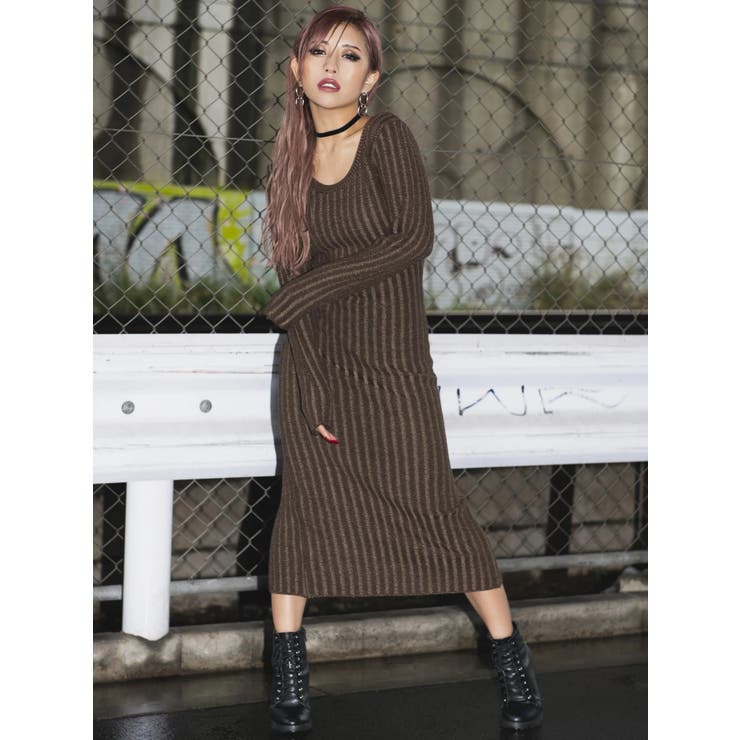 配色リブタイトニットワンピース 品番 Eo Egoist エゴイスト のレディースファッション通販 Shoplist ショップリスト