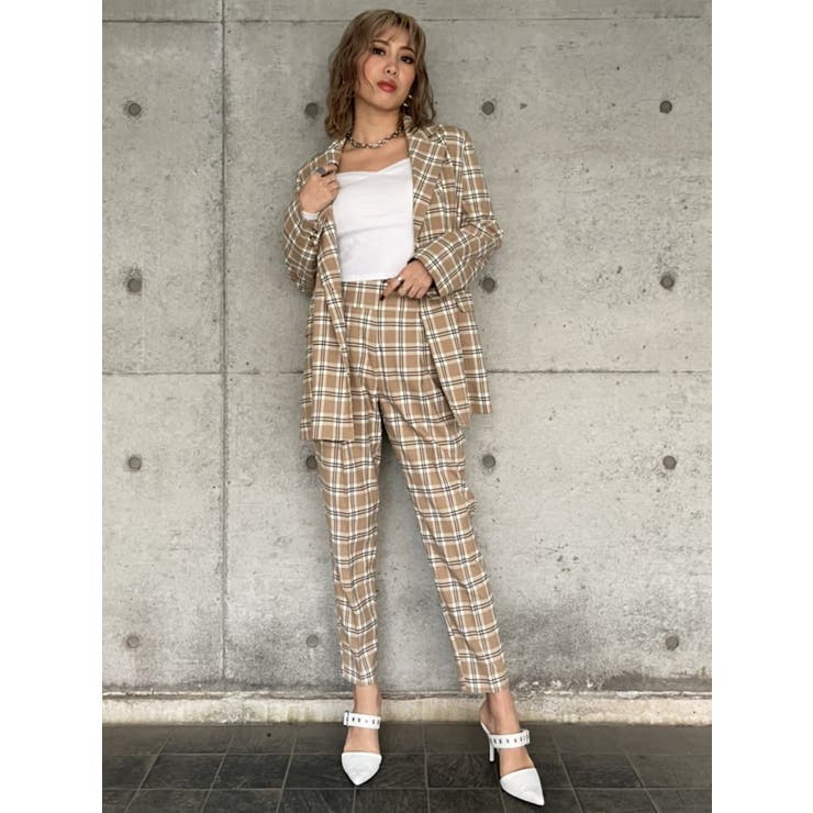 オーバーチェック柄テーパードパンツ | EGOIST | 詳細画像14 