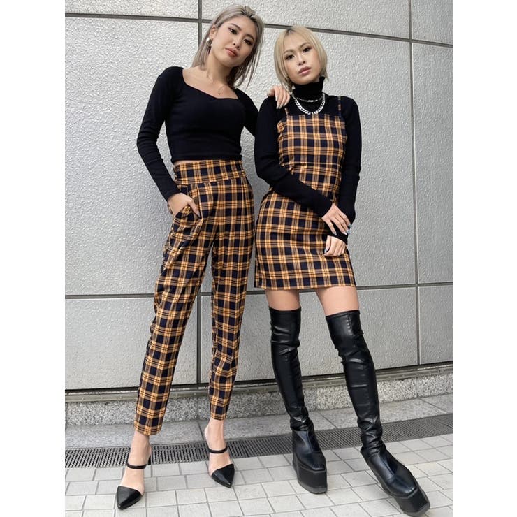 オーバーチェック柄テーパードパンツ | EGOIST | 詳細画像18 