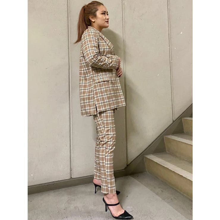 オーバーチェック柄テーパードパンツ | EGOIST | 詳細画像28 