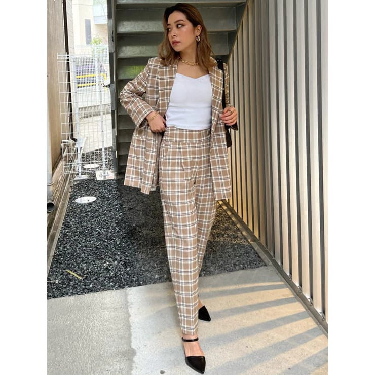 オーバーチェック柄テーパードパンツ | EGOIST | 詳細画像30 