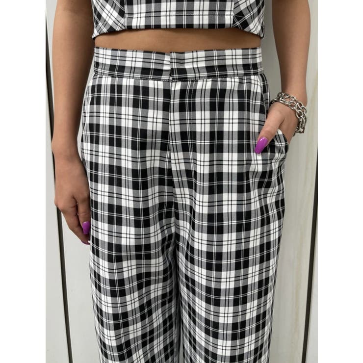 モノトーンチェックストレートワイドパンツ | EGOIST | 詳細画像12 