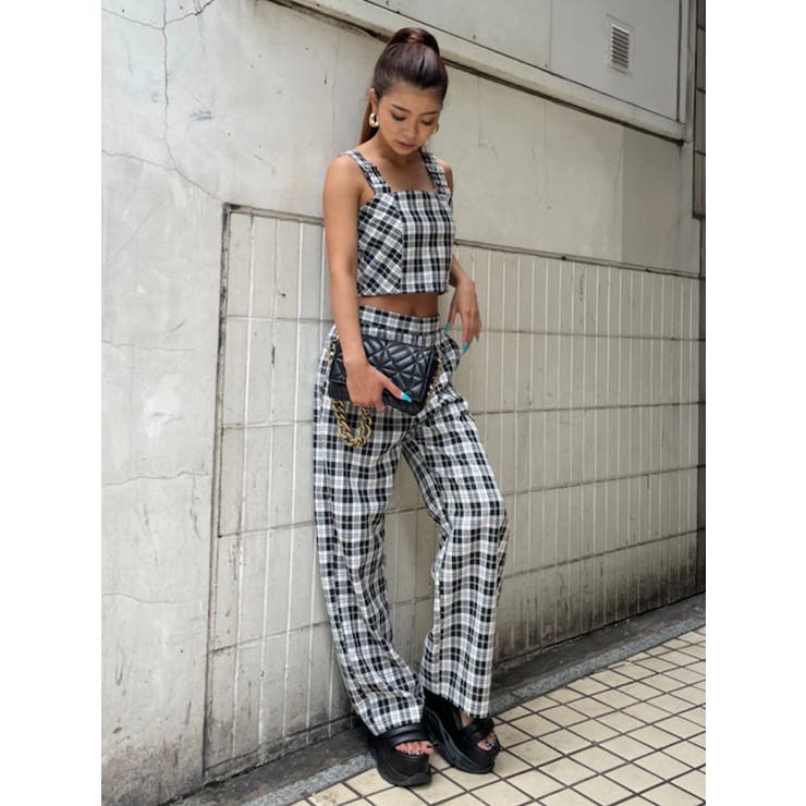 モノトーンチェックストレートワイドパンツ | EGOIST | 詳細画像38 