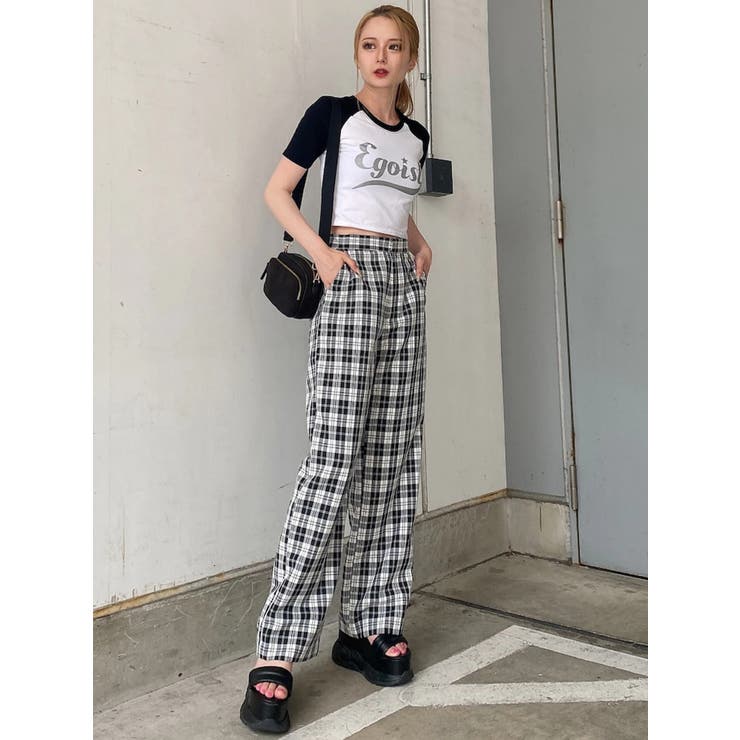 モノトーンチェックストレートワイドパンツ | EGOIST | 詳細画像42 