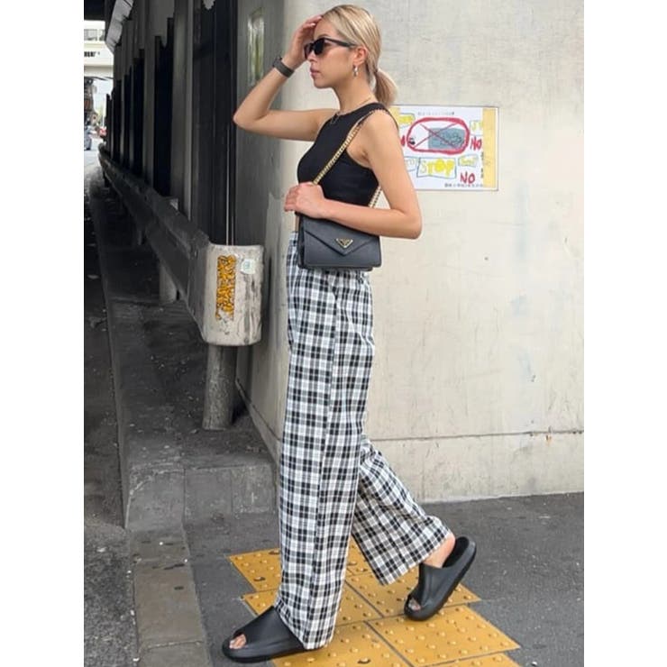 モノトーンチェックストレートワイドパンツ | EGOIST | 詳細画像47 