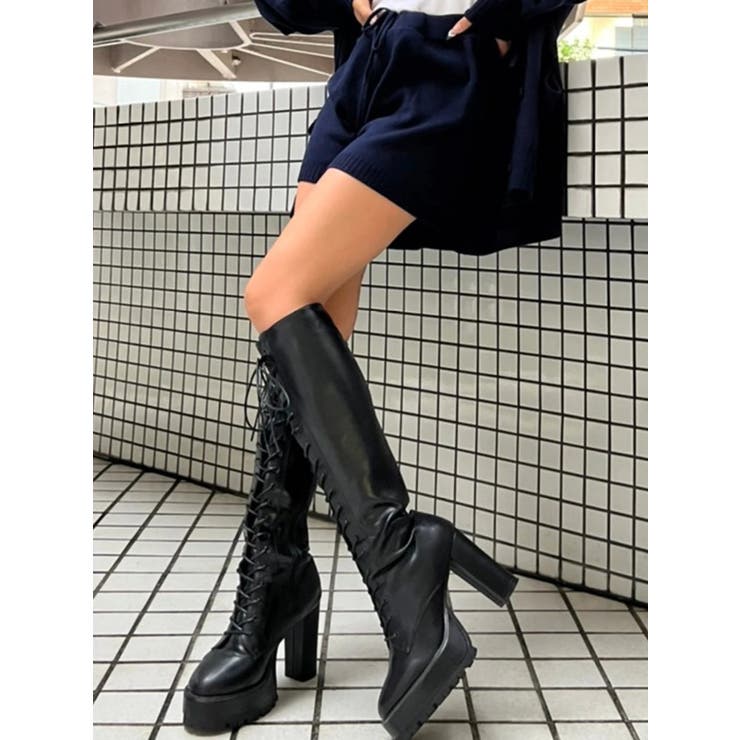 NAVY | ポイント刺繍ニットショートパンツ | EGOIST