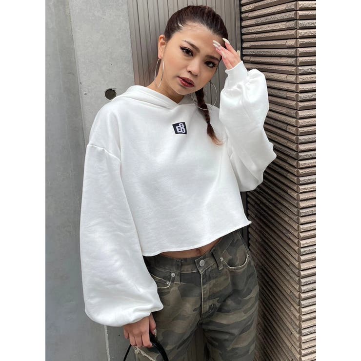 WHITE | EGOピスネームショートパーカー | EGOIST