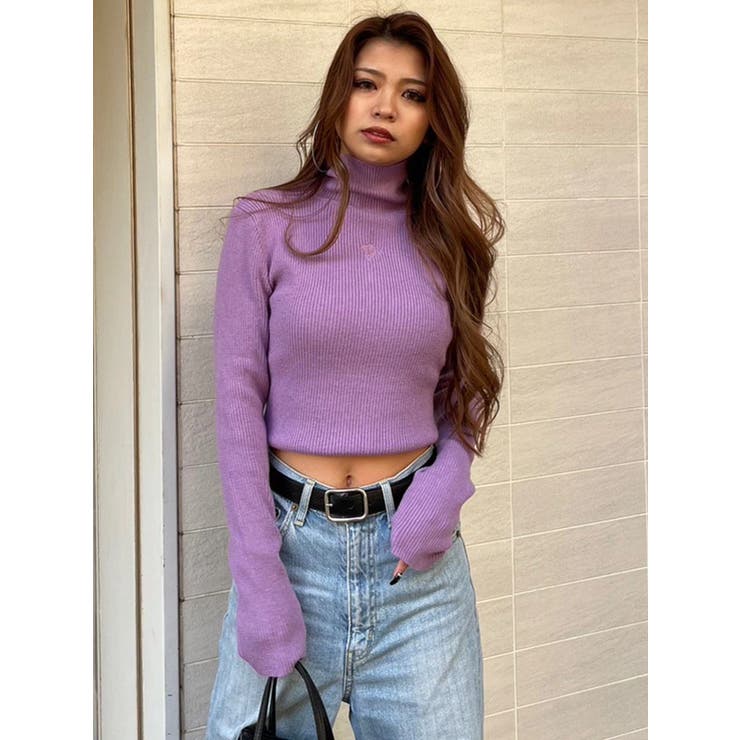 EG刺繍ハイネックニットトップス | EGOIST | 詳細画像43 