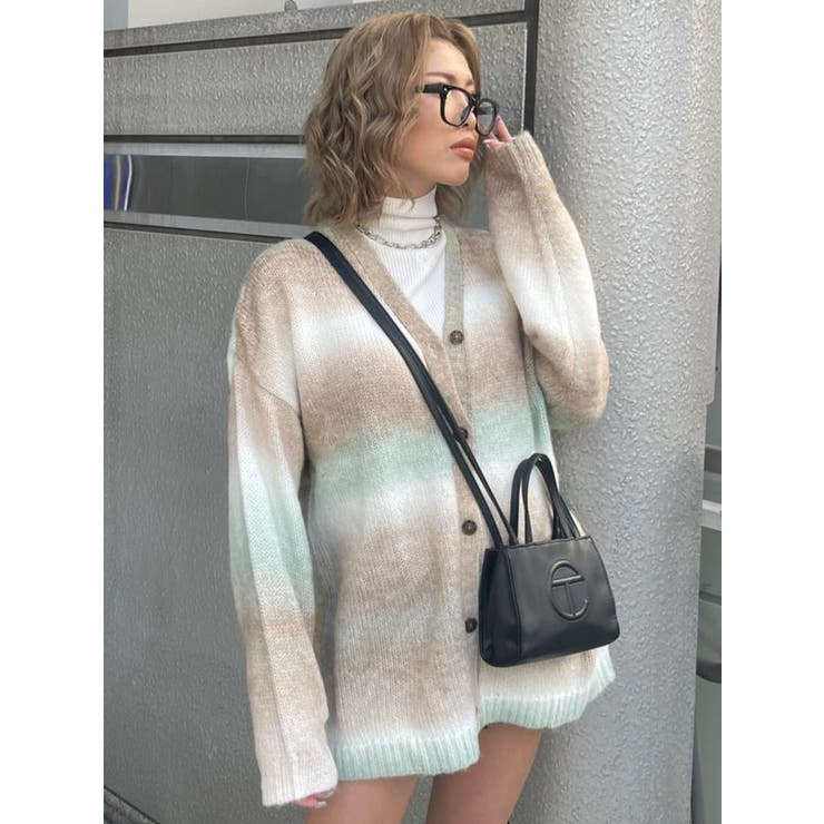 GREEN | カラーグラデニットカーディガン | EGOIST