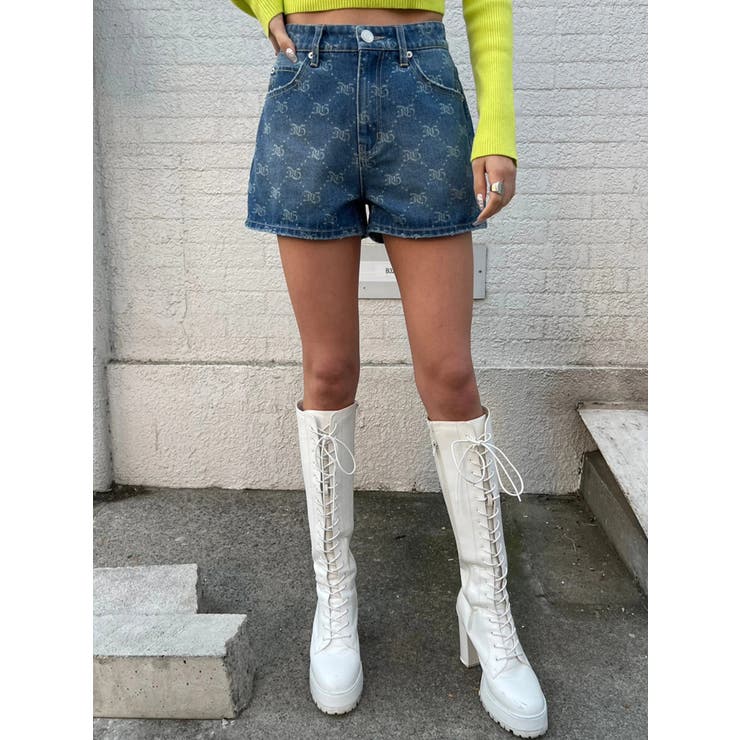 EGモノグラム柄デニムショートパンツ | EGOIST | 詳細画像6 