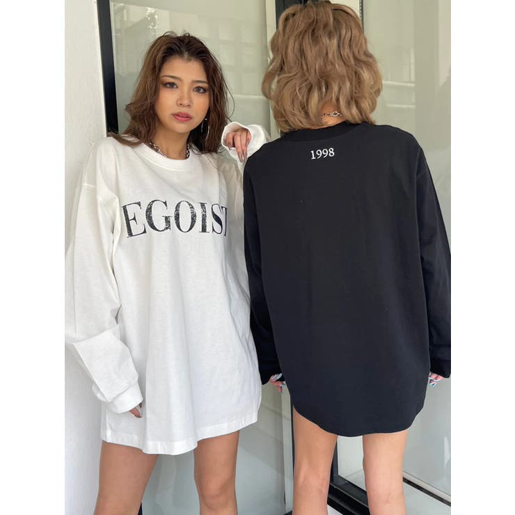 擦れロゴプリントユニセックスロンT | EGOIST | 詳細画像9 