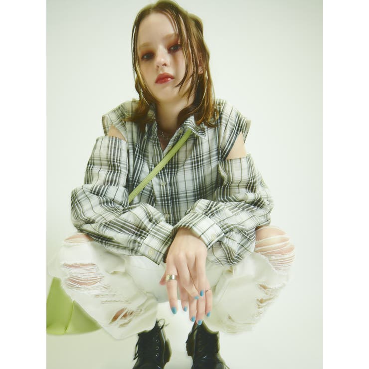 EGストレートダメージデニムパンツ | EGOIST | 詳細画像2 