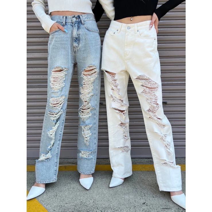 EGストレートダメージデニムパンツ | EGOIST | 詳細画像31 