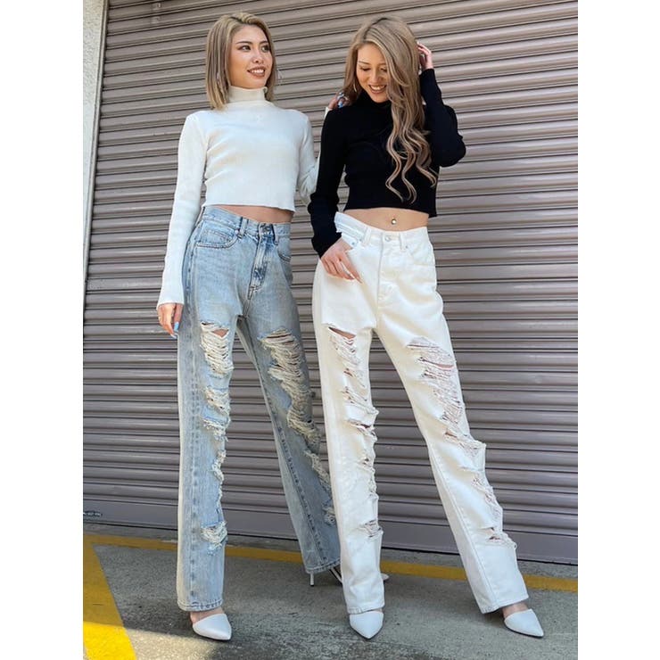 EGストレートダメージデニムパンツ | EGOIST | 詳細画像32 