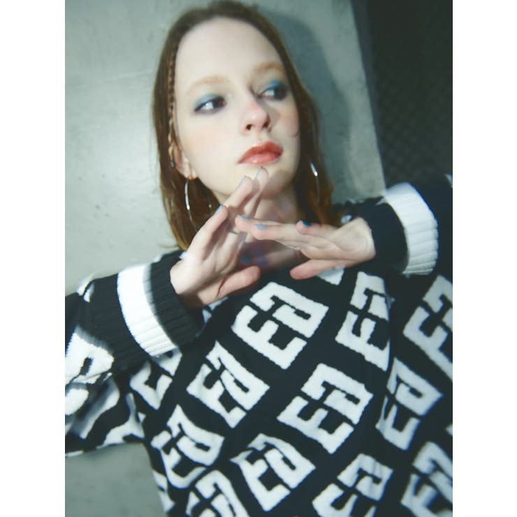 総ロゴラインニットトップス | EGOIST | 詳細画像2 