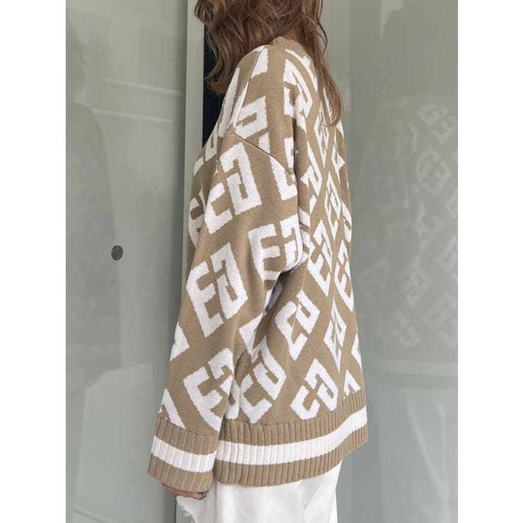 総ロゴラインニットトップス | EGOIST | 詳細画像9 