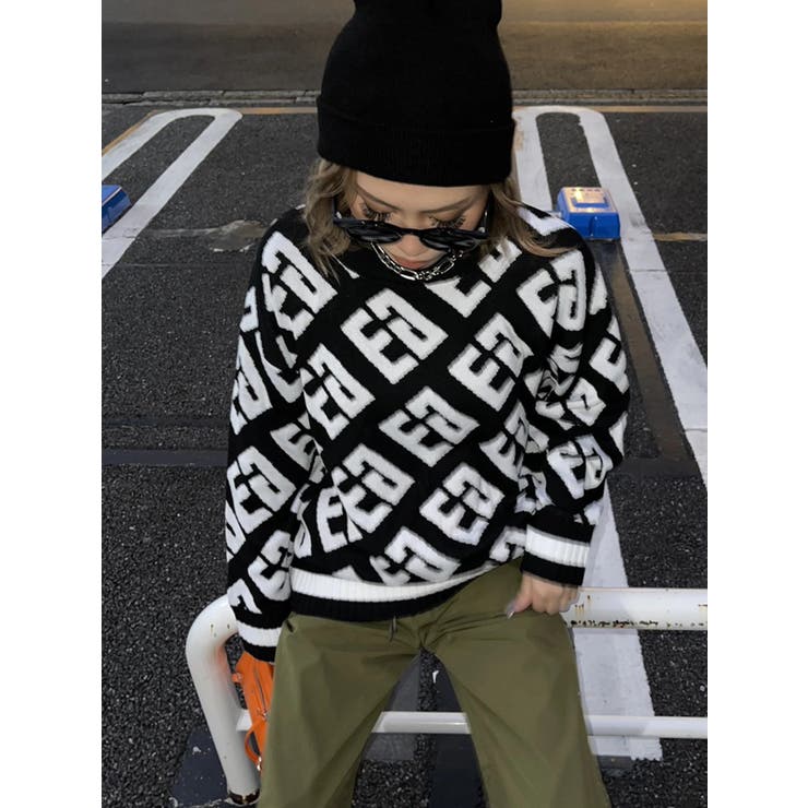 総ロゴラインニットトップス | EGOIST | 詳細画像26 