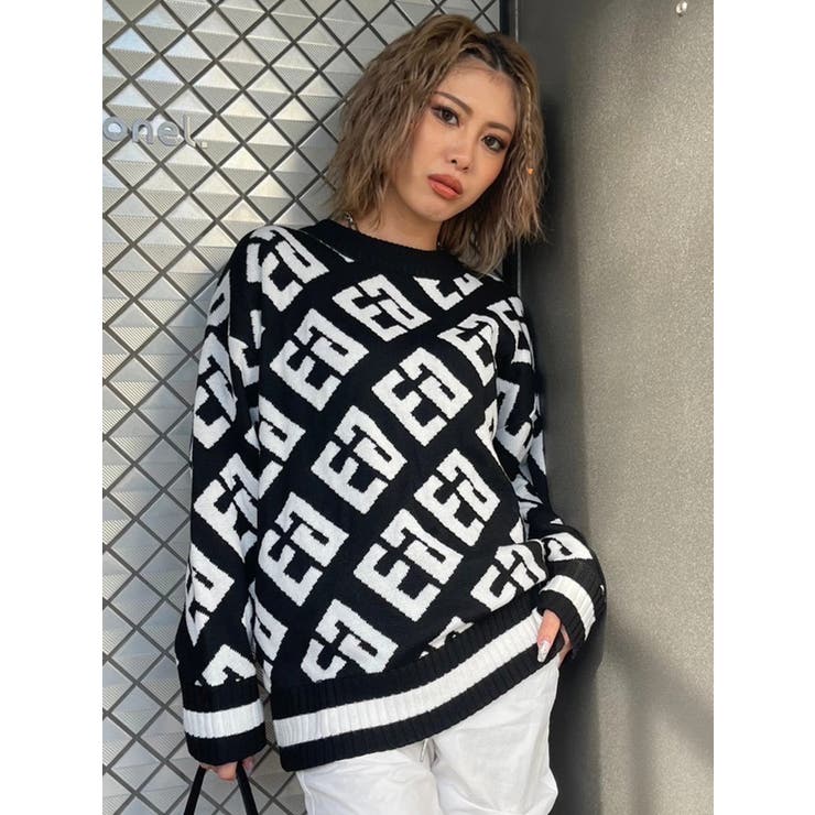 総ロゴラインニットトップス | EGOIST | 詳細画像34 