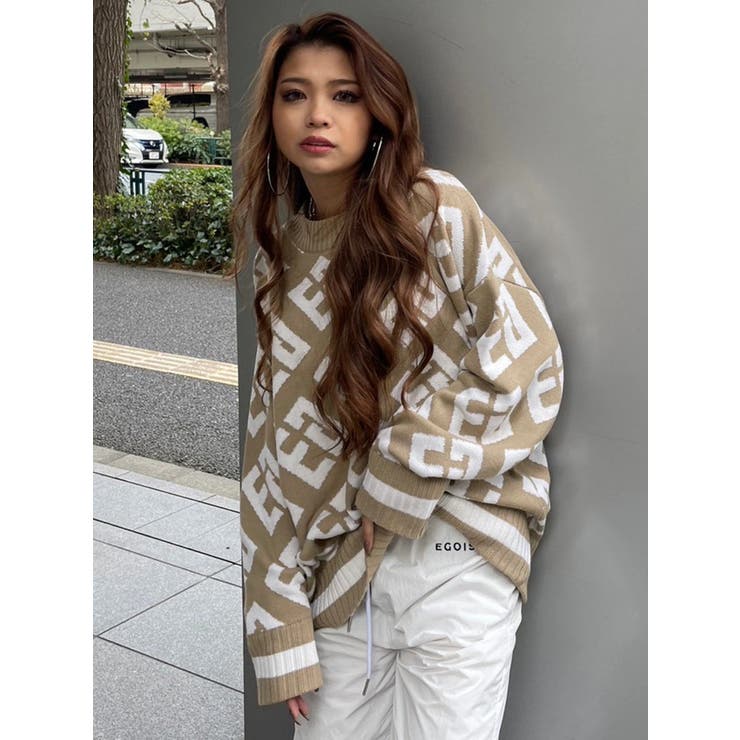 総ロゴラインニットトップス | EGOIST | 詳細画像36 