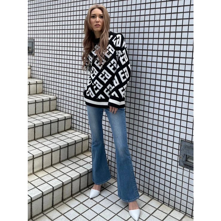 総ロゴラインニットトップス | EGOIST | 詳細画像40 