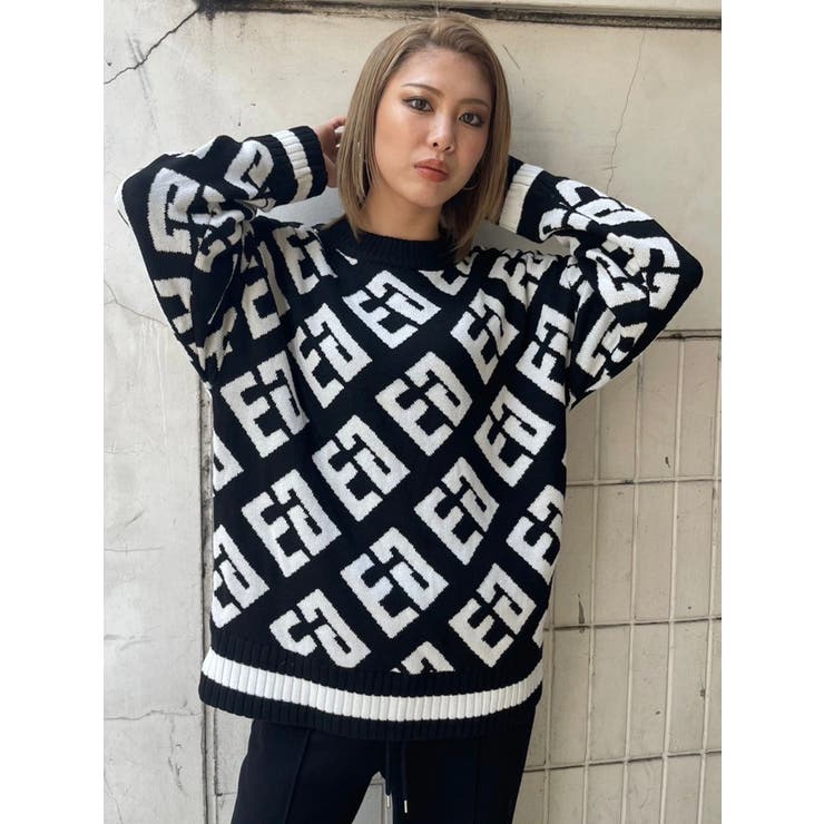 総ロゴラインニットトップス | EGOIST | 詳細画像48 