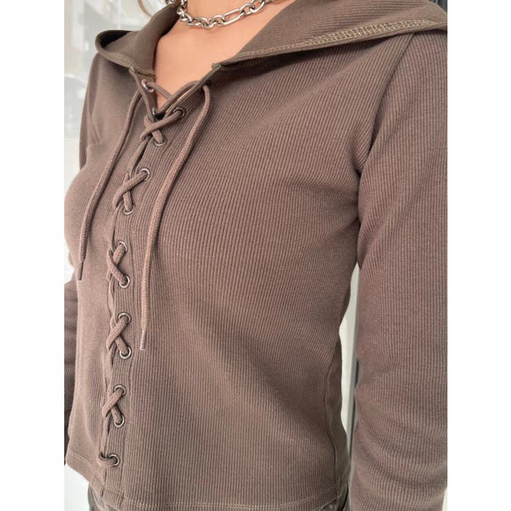 レースアップフードトップス | EGOIST | 詳細画像10 