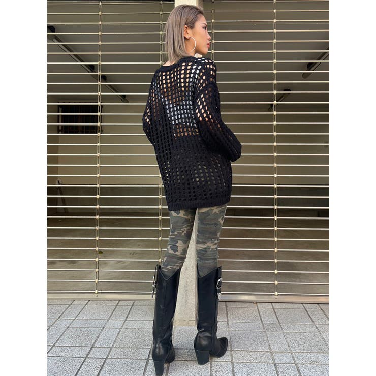 メッシュ編みニットカーディガン | EGOIST | 詳細画像14 